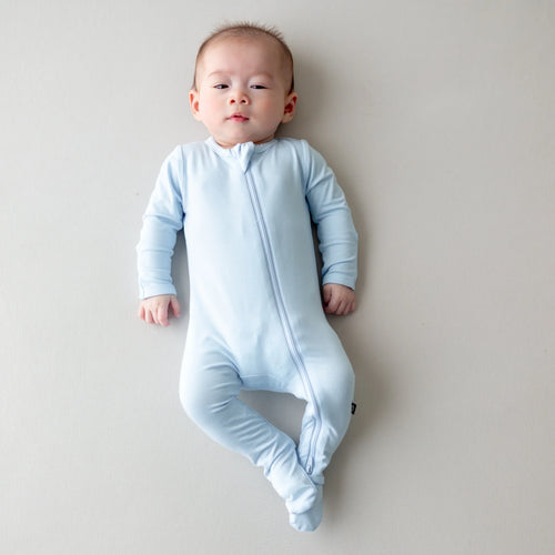 Zippered Footie in Breeze