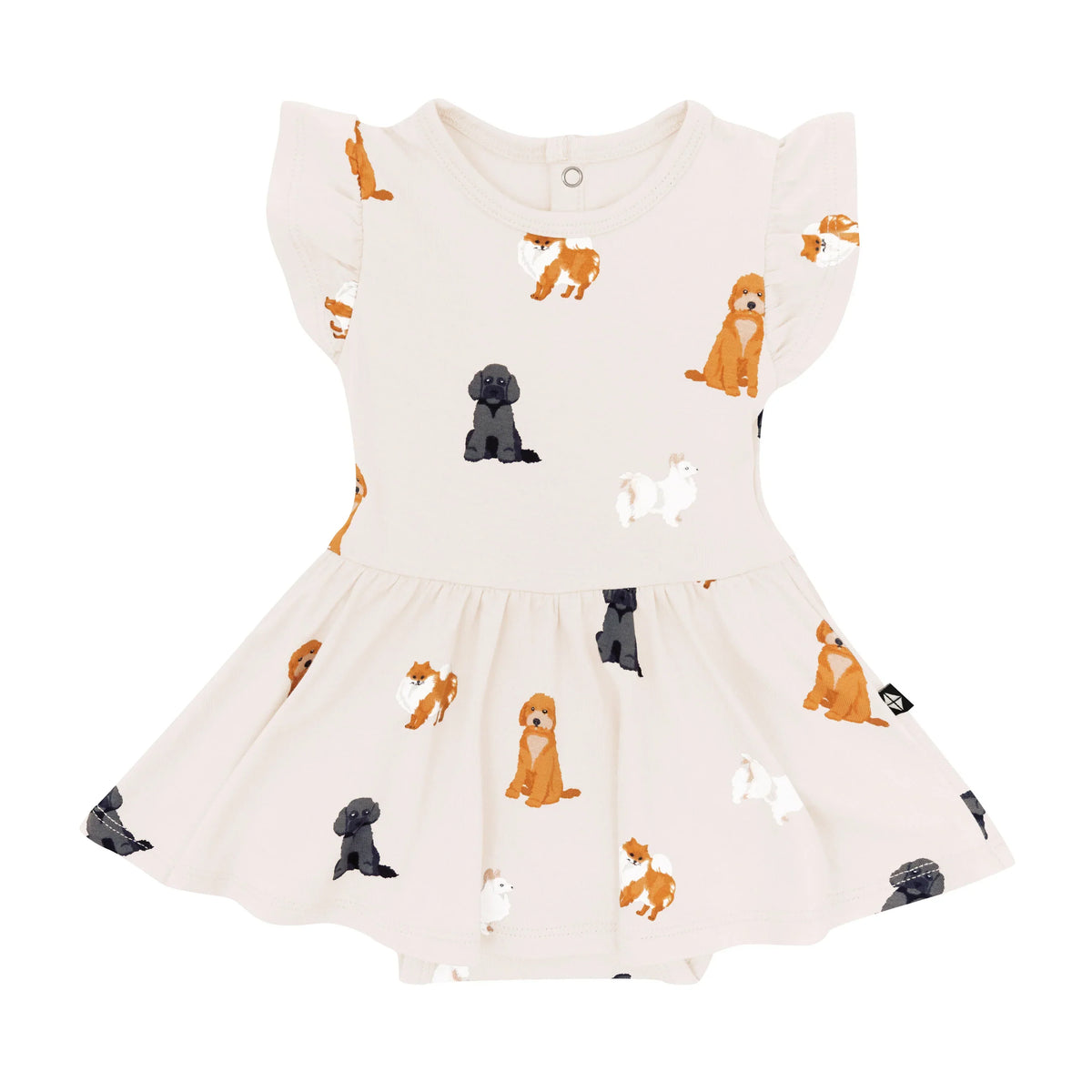 Twirl Bodysuit Dress in Fluffy Dog