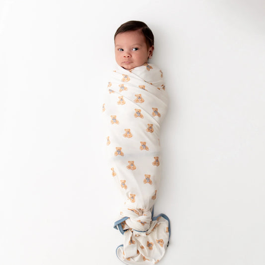 Swaddle Blanket in Teddy Bear