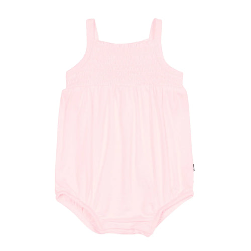 Smocked Bubble Romper in Sakura