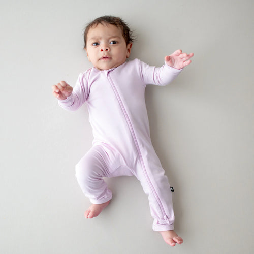Zippered Romper in Thistle