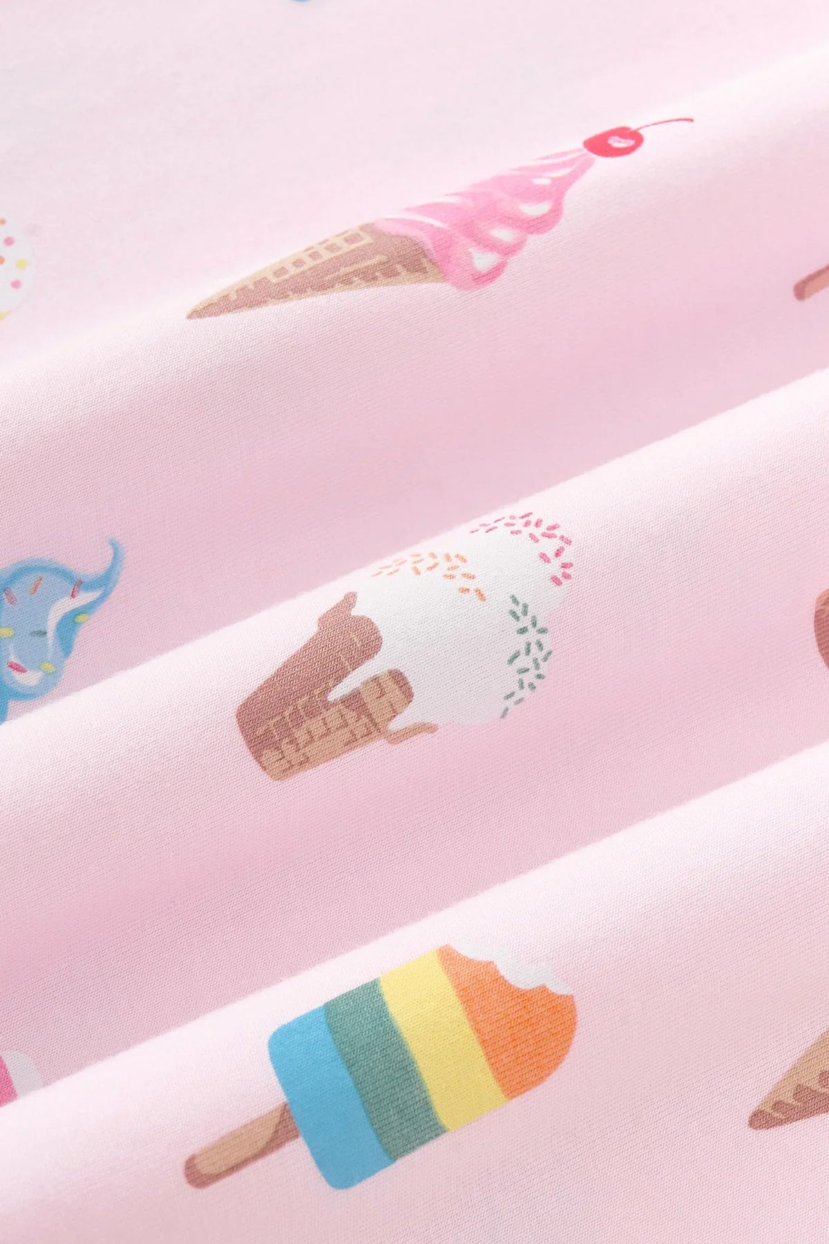 Zippered Footie in Sakura Ice Cream