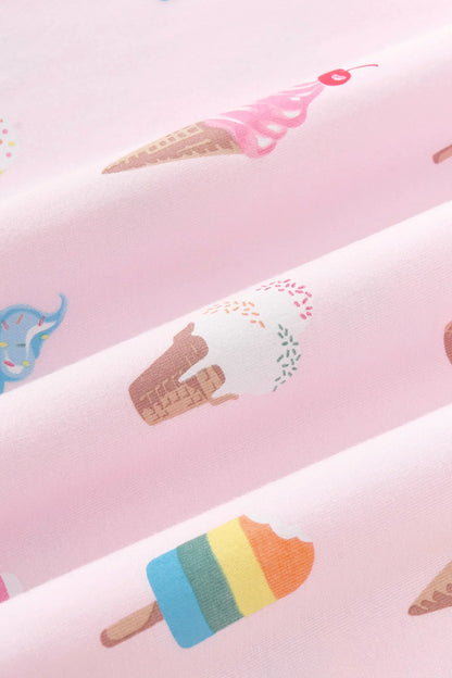 Zippered Footie in Sakura Ice Cream