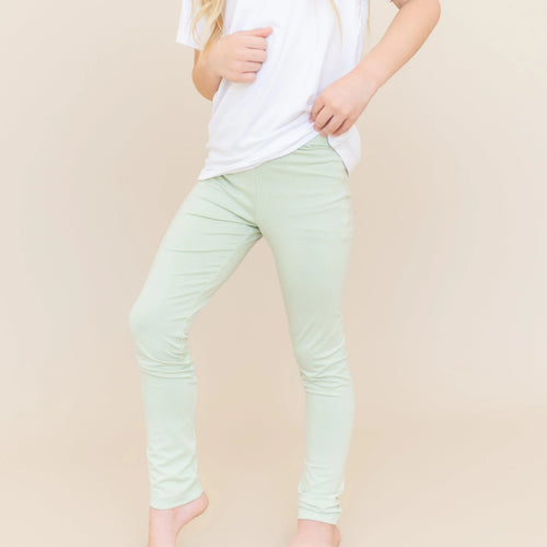 Toddler Leggings in Basil