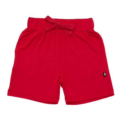 Drawstring Short in Cardinal