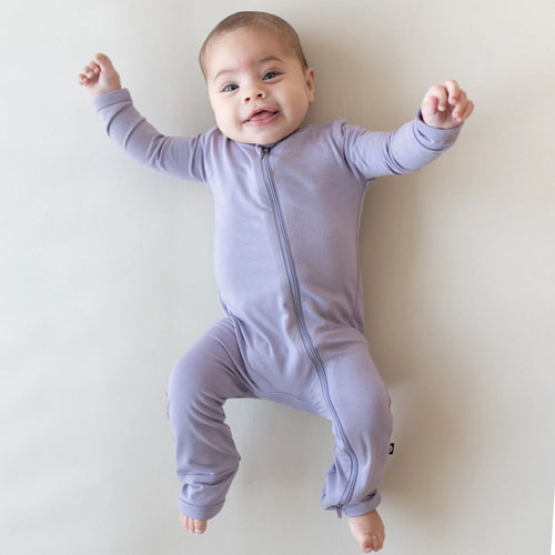 Zippered Romper in Taro