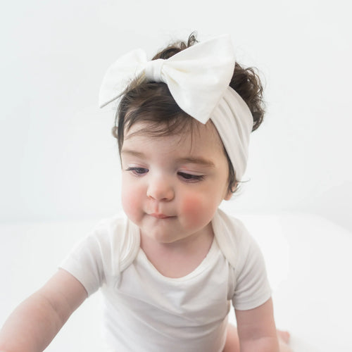 Bow Headband in Cloud
