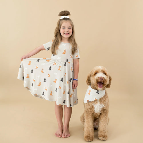 Twirl Dress in Fluffy Dog