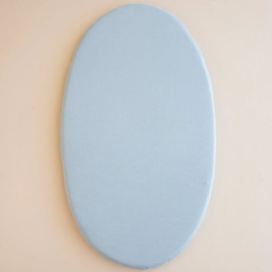 Oval Bassinet Sheet in Fog