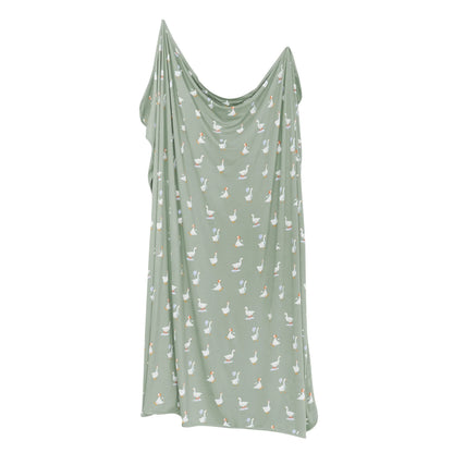 Swaddle Blanket in Silly Goose