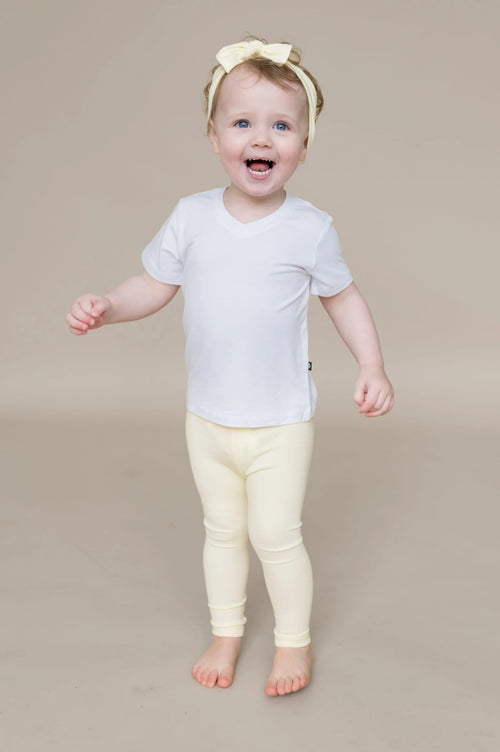 Ribbed Leggings in Chamomile