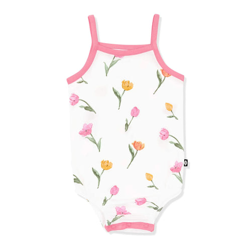 Spaghetti Strap Leotard in Tulip