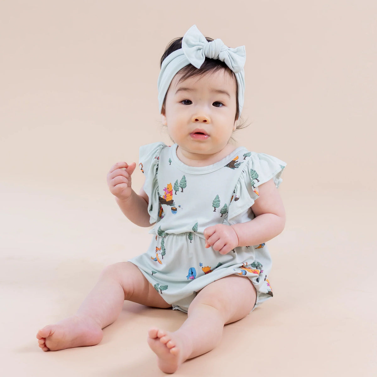 Bubble Romper in Winnie the Pooh Hundred Acre Wood