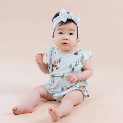Bubble Romper in Winnie the Pooh Hundred Acre Wood