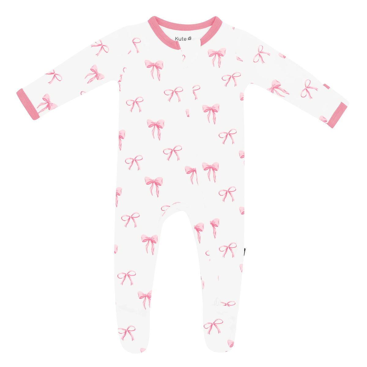 Zippered Footie in Bow