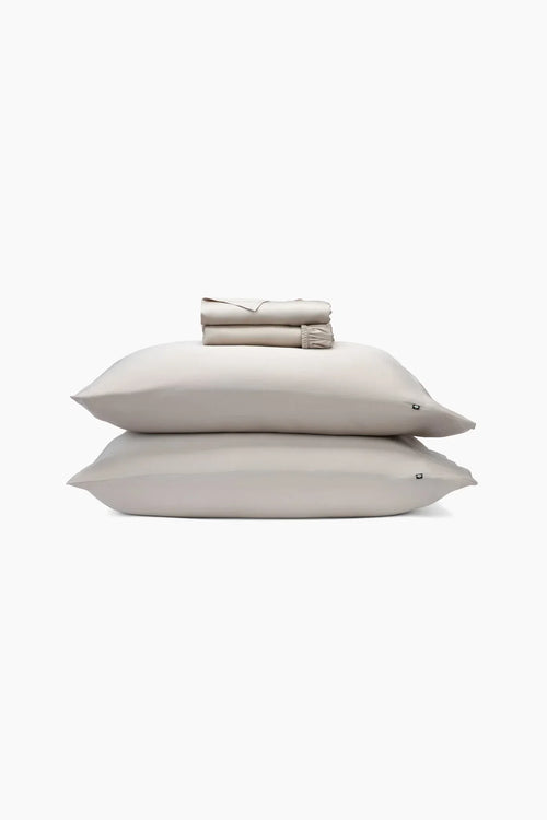 Bamboo Sateen Sheet Set in Sand Stone