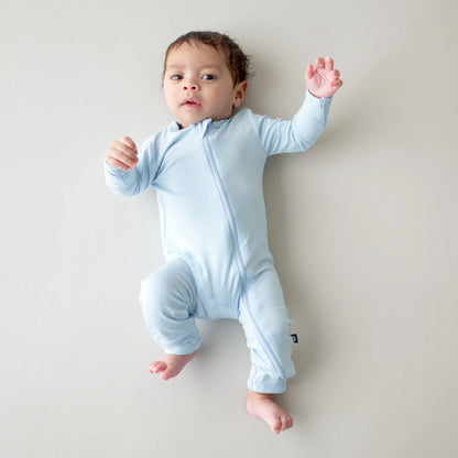 Zippered Romper in Breeze