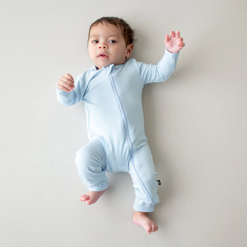 Zippered Romper in Breeze