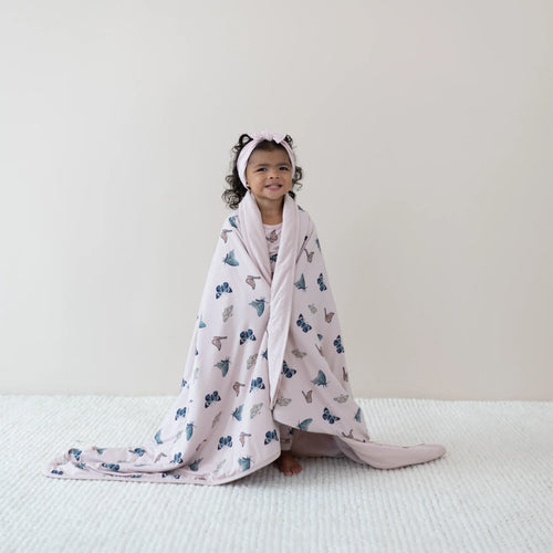 Youth Blanket in Blush Butterfly 2.5