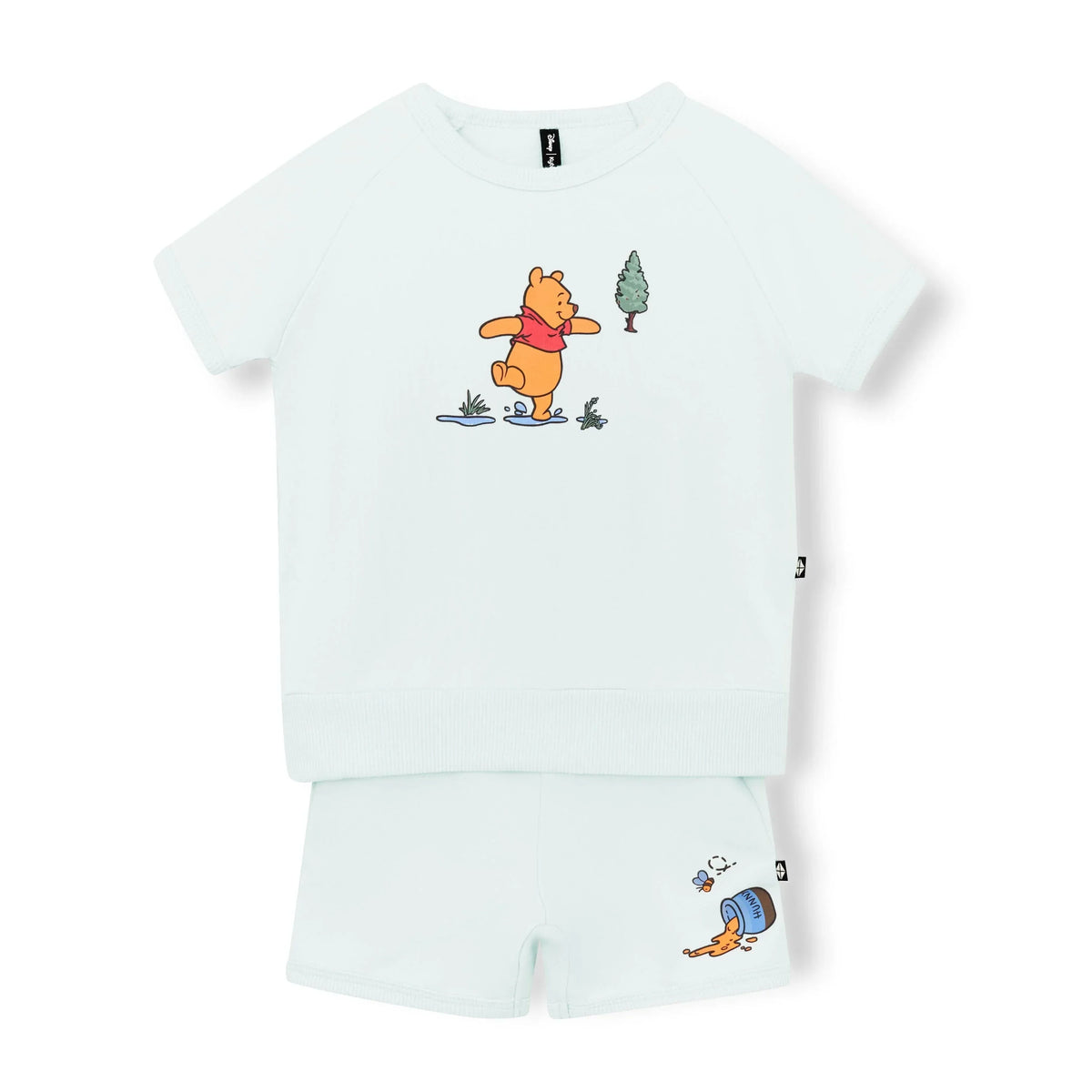 Short Sleeve Jogger Set in Winnie the Pooh on Dew