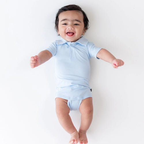 Polo Bodysuit in Breeze