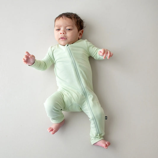 Zippered Romper in Basil
