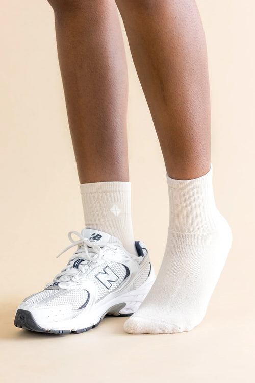 Adult Crew Socks in Oat