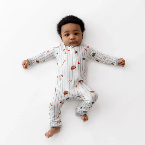 Zippered Romper in Home Run
