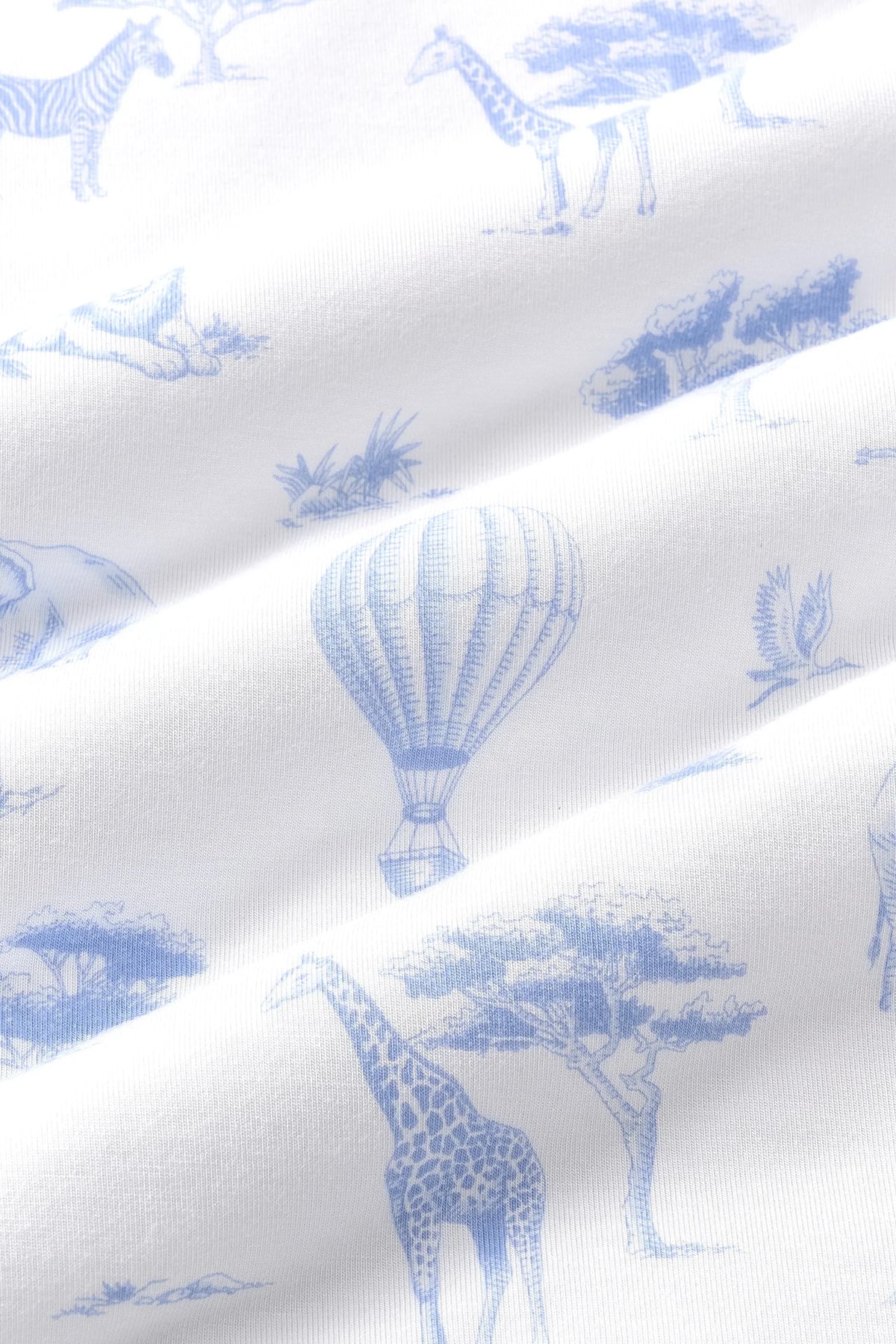 Oval Bassinet Sheet in Toile Safari