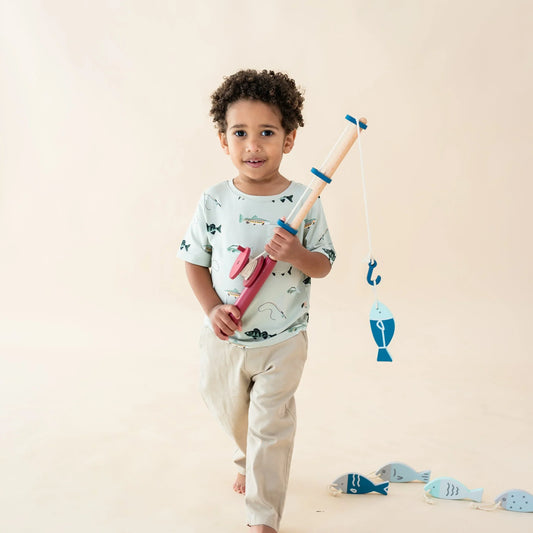 Toddler Crew Neck Tee in Fishing